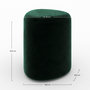 Voir la diapositive 4 : Rendez vous déco Pouf triangulaire en velours vert-Emmy
