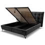 Voir la diapositive 2 : LISA DESIGN Sohan - lit coffre - 160x200 - en tissu bouclette - sommier inclus
