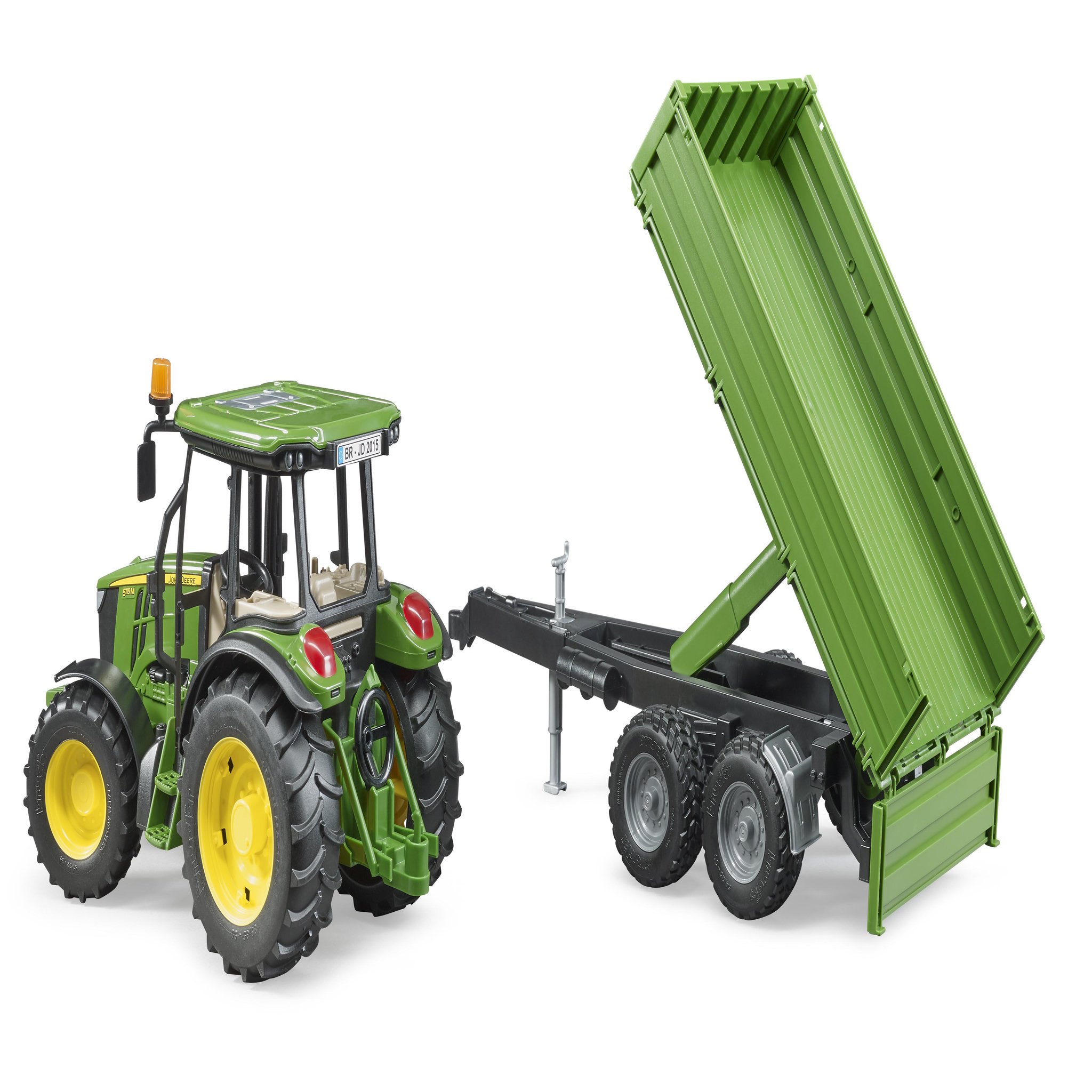 Bruder Tracteur John Deere 5115M avec remorque