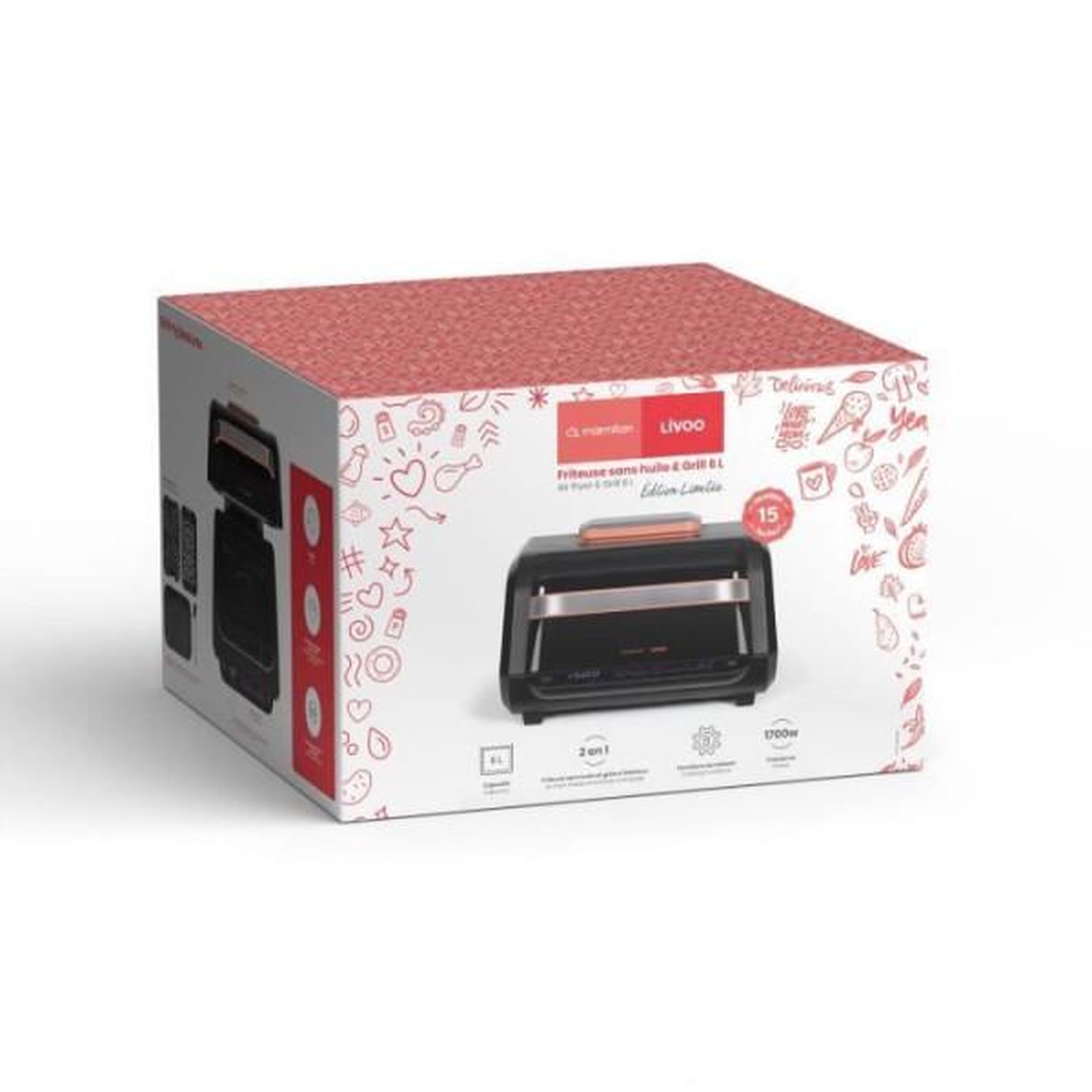Voir la diapositive 6 : LIVOO Friteuse sans huile 6l 1700w noir - doc305