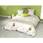 Home collection Housse de couette parureavectaies uni. Coloris disponibles : Blanc