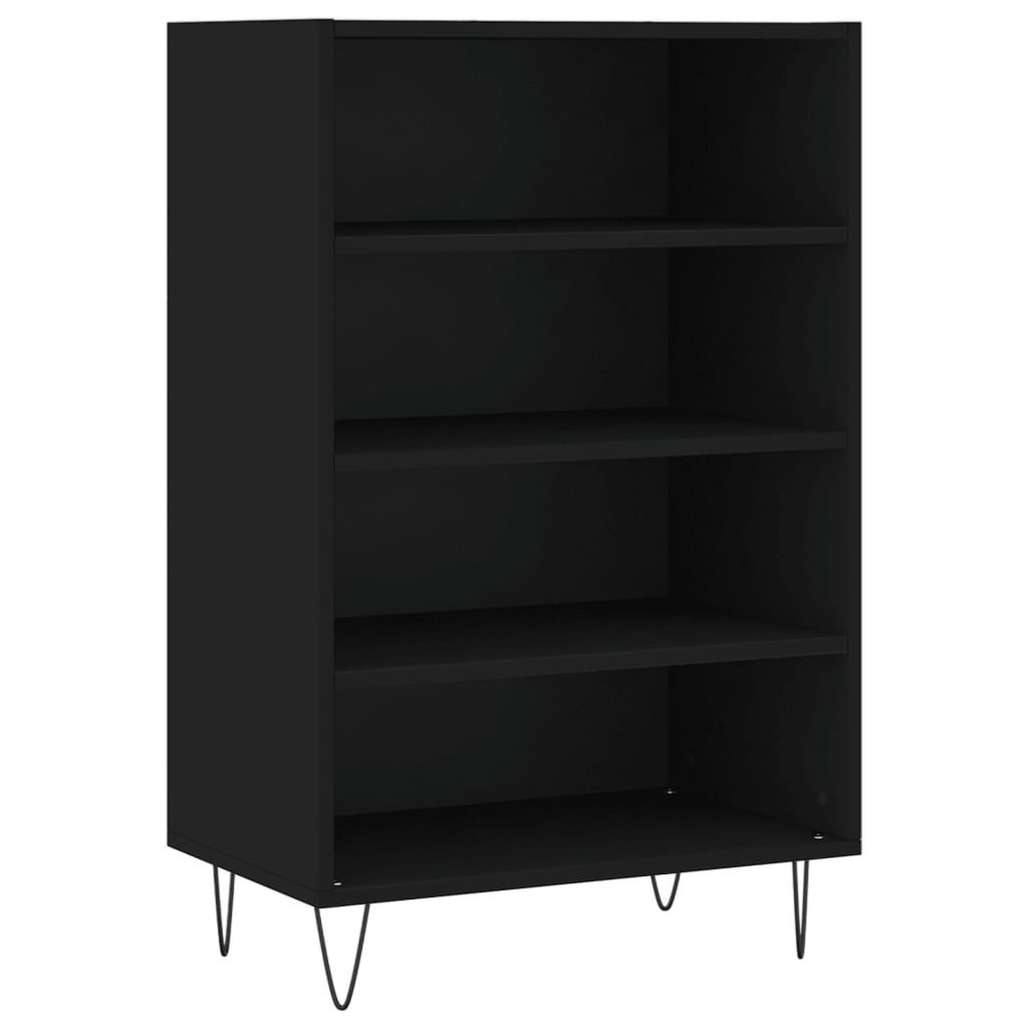 Voir la diapositive 2 : VIDAXL Buffet haut noir 57x35x90 cm bois d'ingenierie