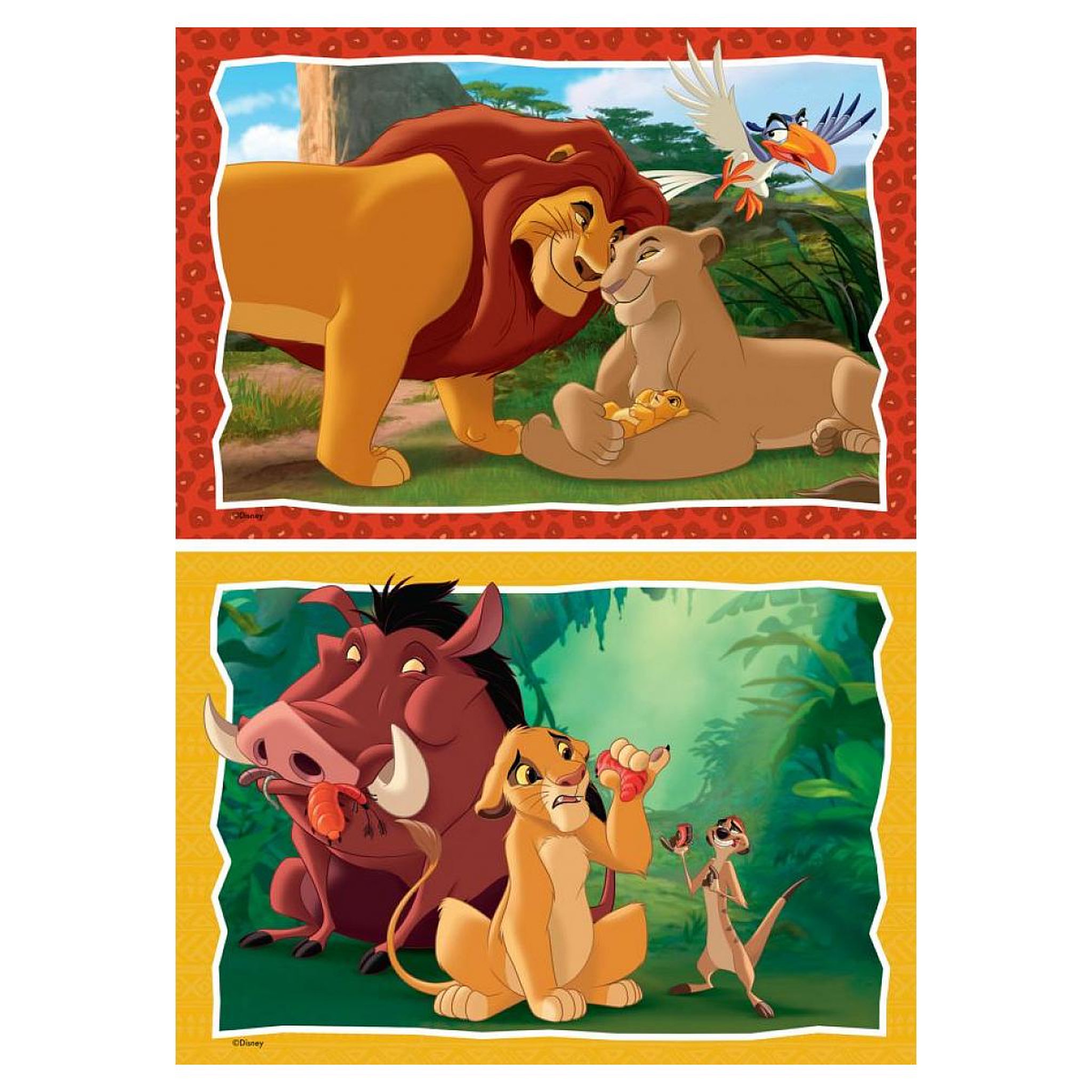 Voir la diapositive 2 : RAVENSBURGER Puzzle le roi lion disney animal friends 2x24p