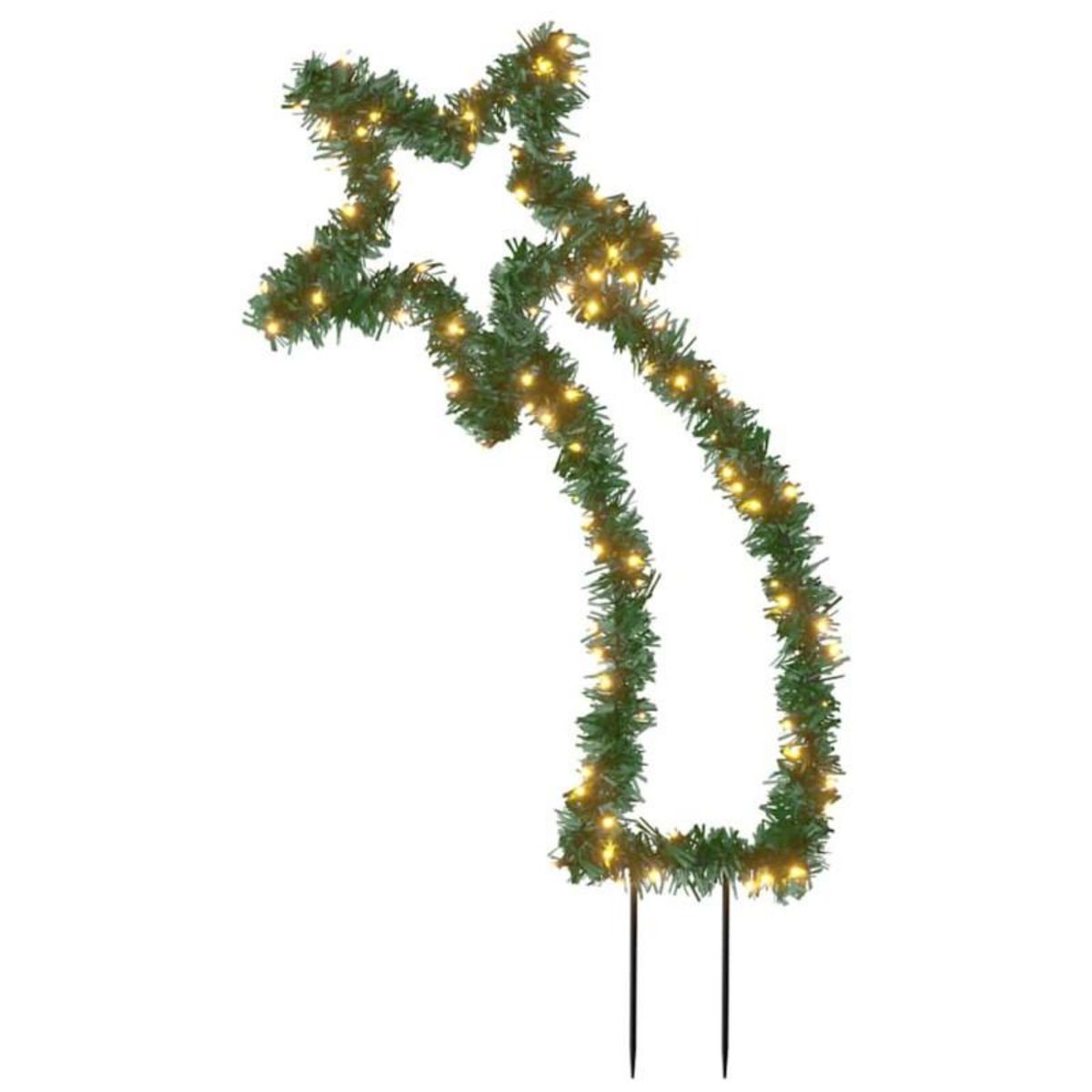 VIDAXL Décoration lumineuse météore de Noël avec piquets 115 LED 89 cm