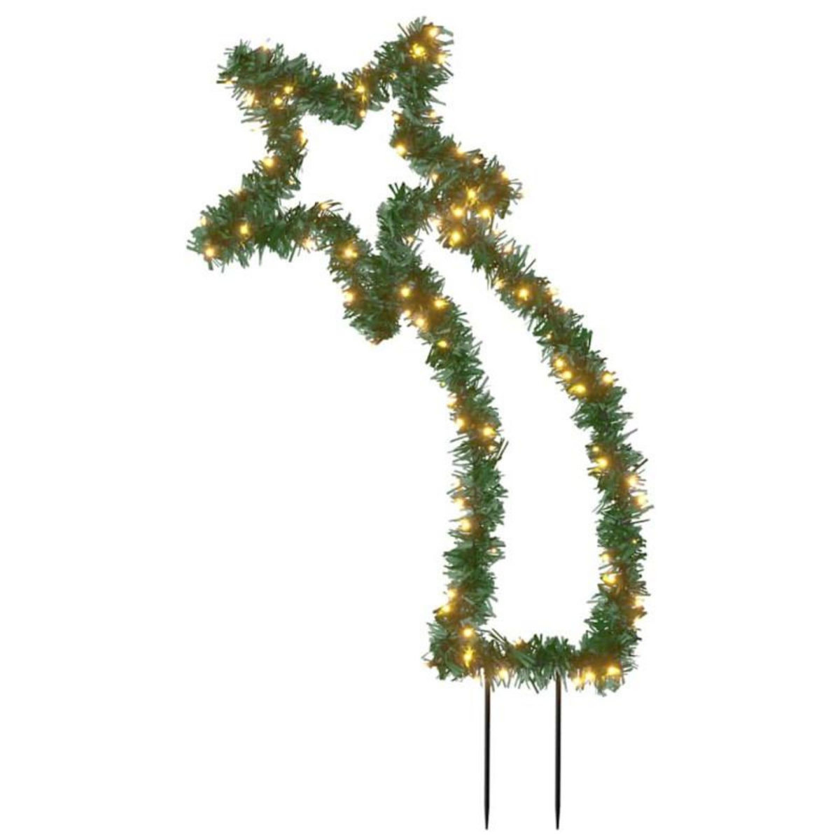 VIDAXL Décoration lumineuse météore de Noël avec piquets 115 LED 89 cm