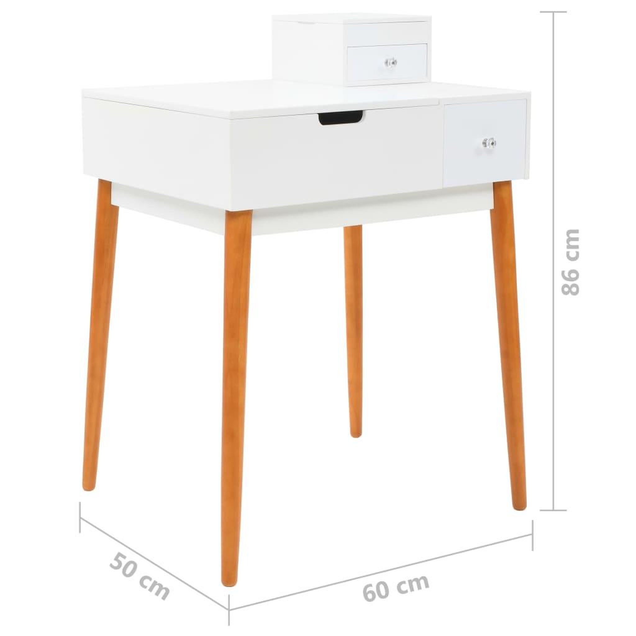 Voir la diapositive 6 : VIDAXL Coiffeuse avec miroir mdf 60 x 50 x 86 cm