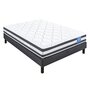 Voir la diapositive 1 : BELLE LITERIE BENOIST VAUBAN 90x190 cm : Matelas ressorts + sommier tapissier + 4 pieds
