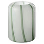 Voir la diapositive 1 : Paris Prix Vase Déco en Verre  Mimi  22cm Vert & Blanc