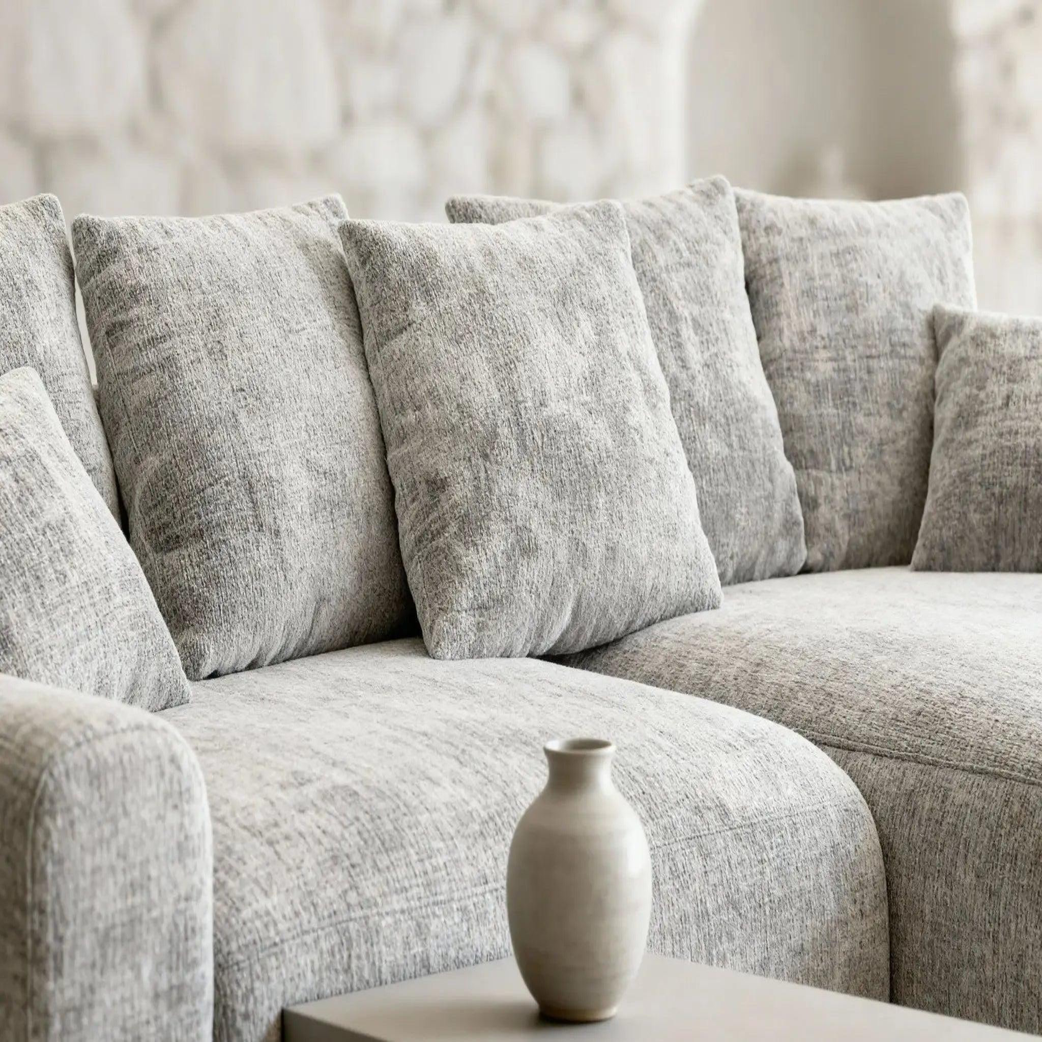 Voir la diapositive 5 : CASANOVA PARIS Oli - canapé d'angle convertible tissu chenille 4 places