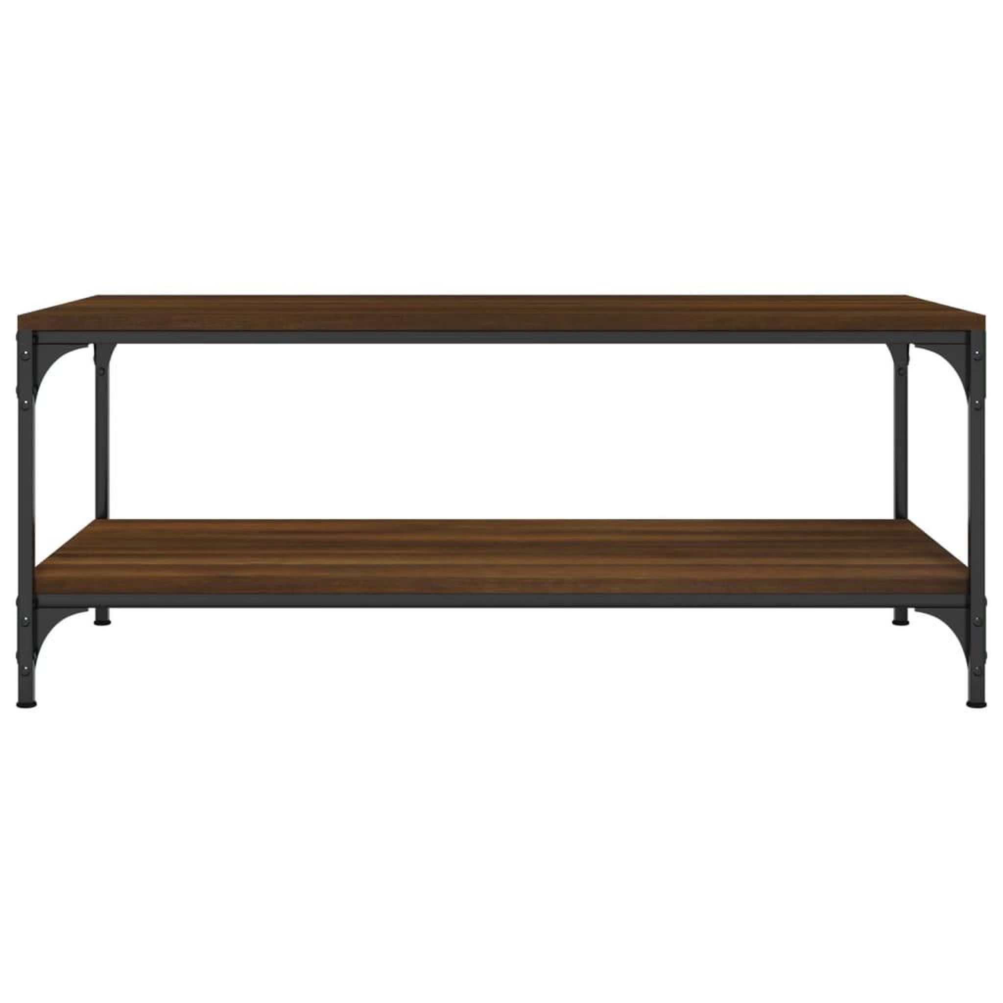 Voir la diapositive 4 : VIDAXL Table basse Chene marron 100x50x40 cm Bois d'ingenierie