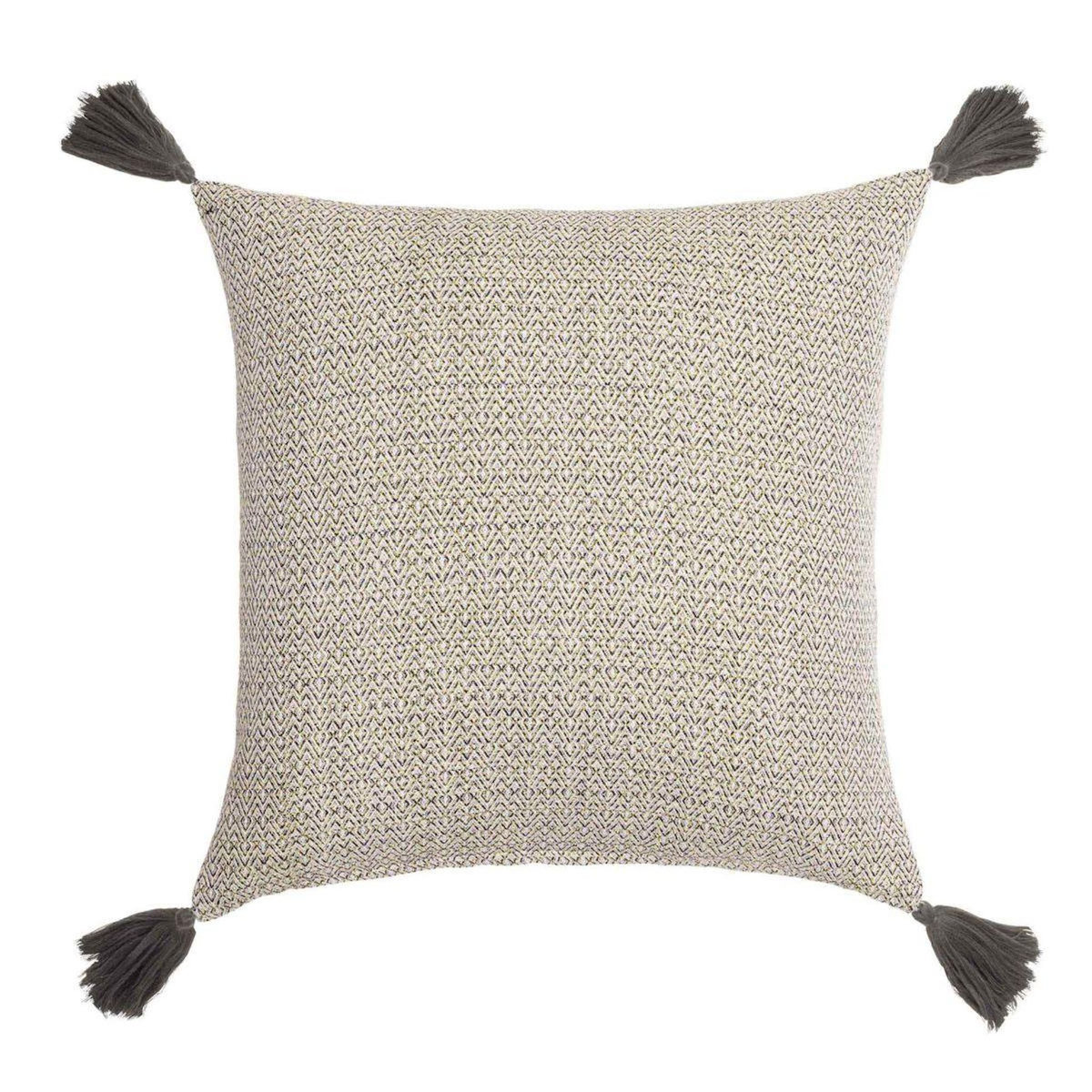 Paris Prix Coussin Déco à Pompons  Manolo  45x45cm Naturel