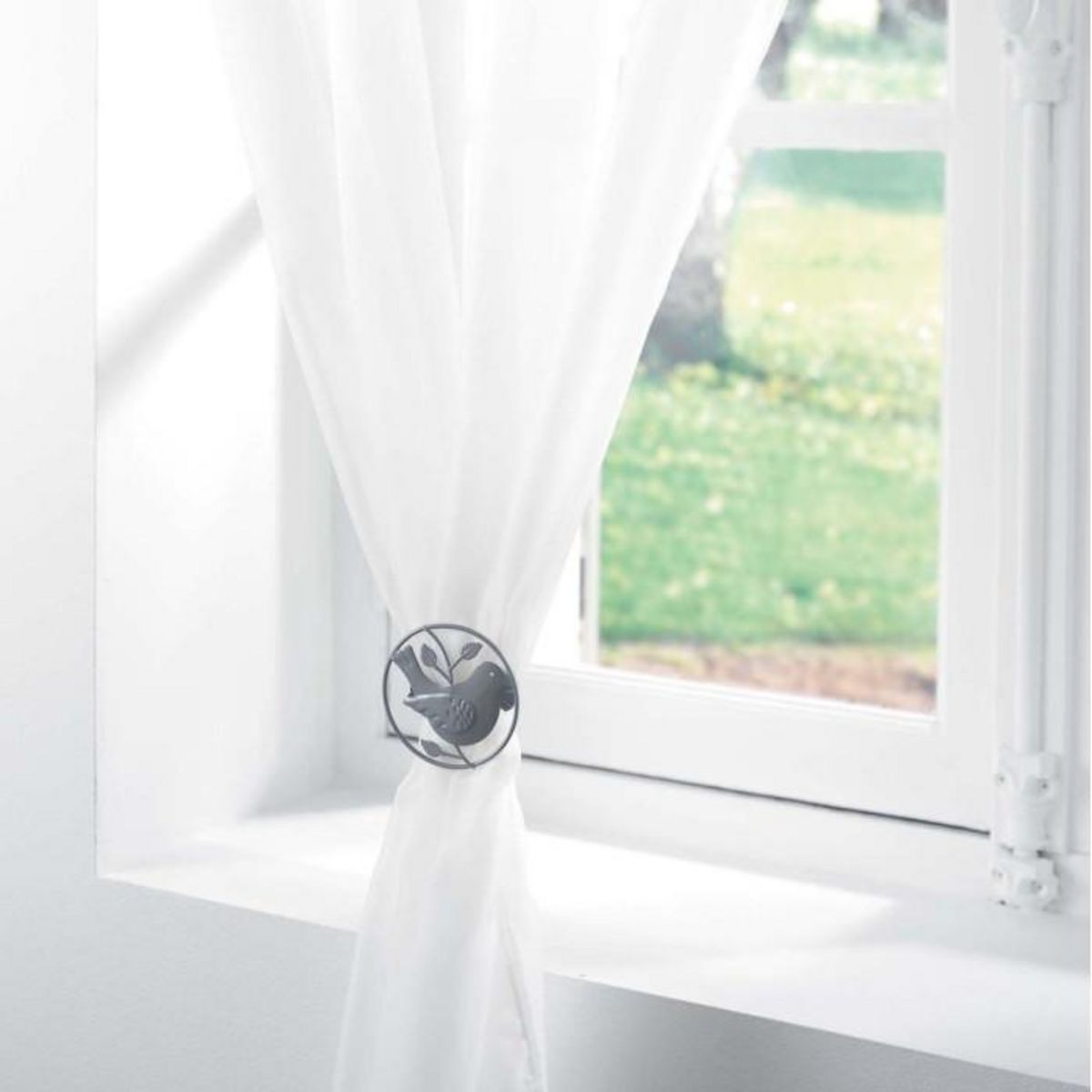 Paris Prix Lot de 2 Embrasses de Rideau  Passero  8cm Gris