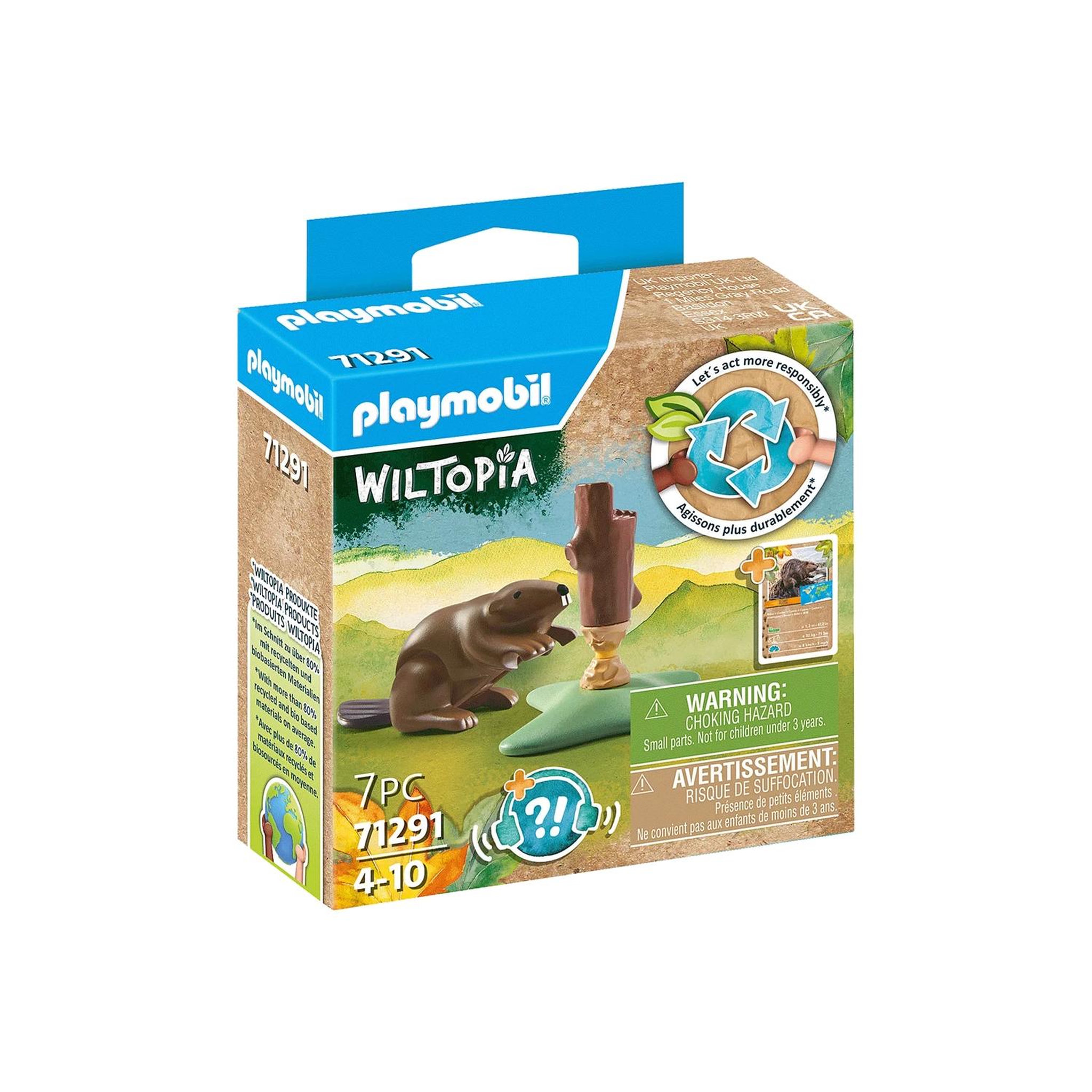 PLAYMOBIL 71291 - Castor et une souche d'arbre