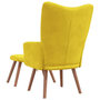 Voir la diapositive 5 : VIDAXL Chaise de relaxation avec repose-pied Jaune moutarde Velours