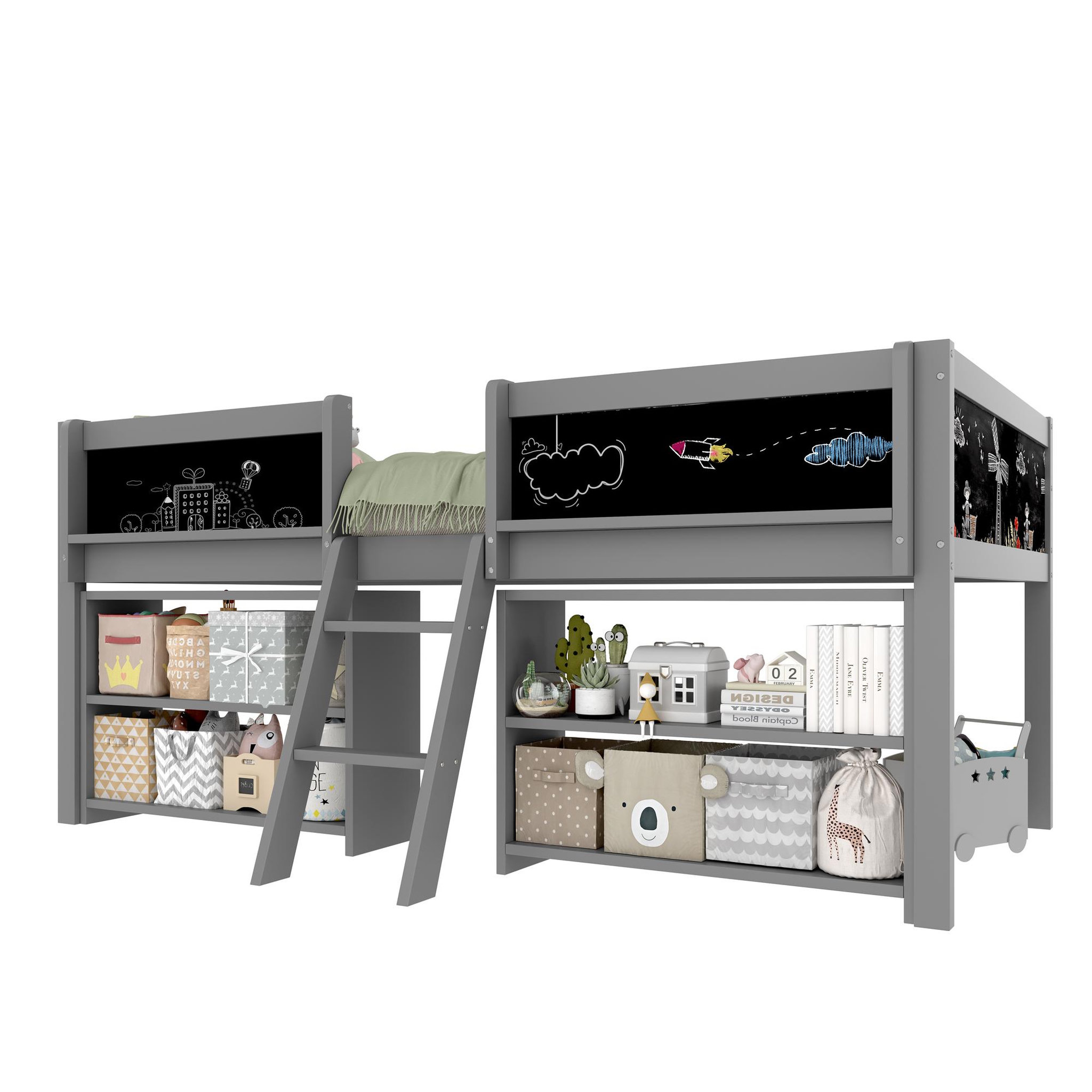Voir la diapositive 1 : MERAX Lit mezzanine enfant