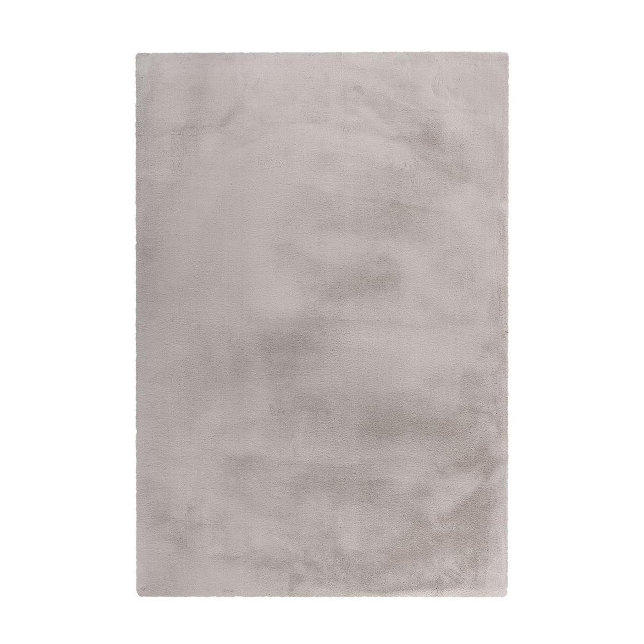 Voir la diapositive 1 : Paris Prix Tapis Uni Doux à Poils Longs  Rabbit  Argent