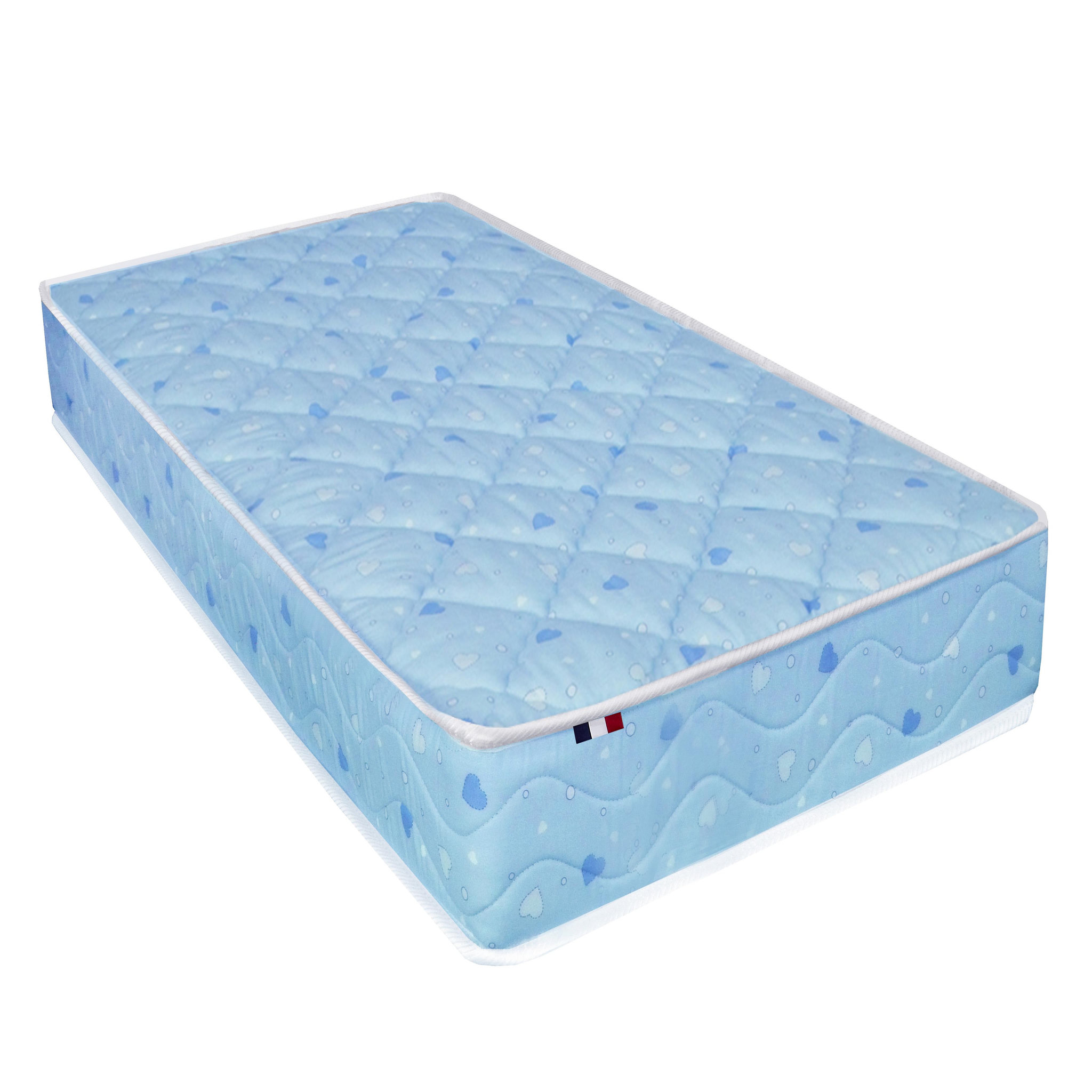 Voir la diapositive 1 : Matelas bébé mousse tissu 100% coton sans traitement 60x120cm PRINCE