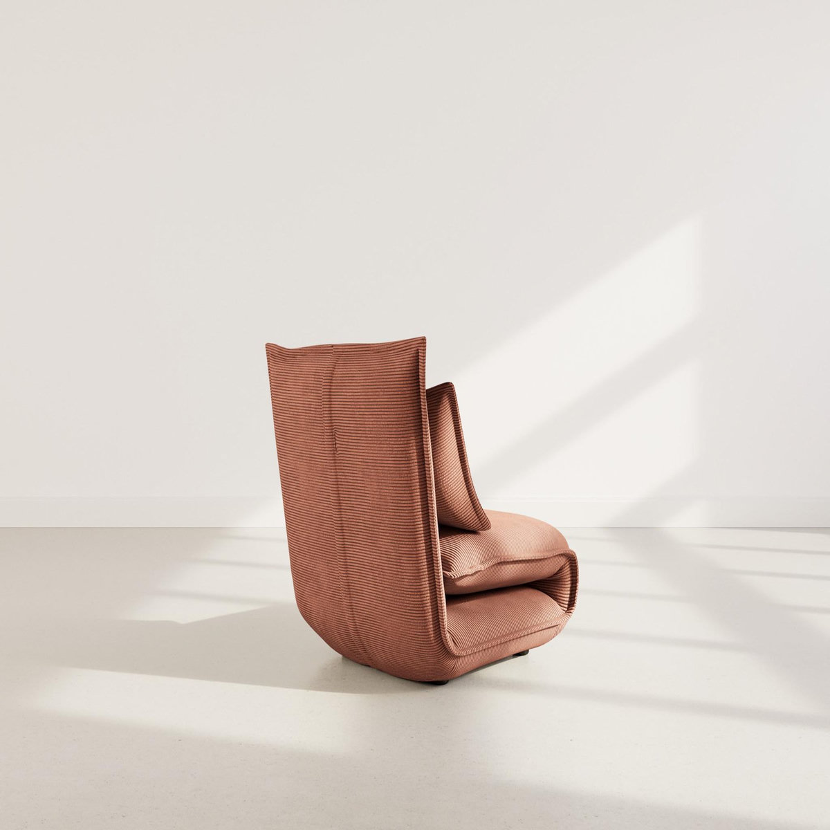 BEST MOBILIER Candice - banquette 1 place convertible clic-clac en velours côtelé