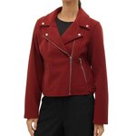 Vero Moda Veste  Femme Vero  oda Biker. Coloris disponibles : Rouge