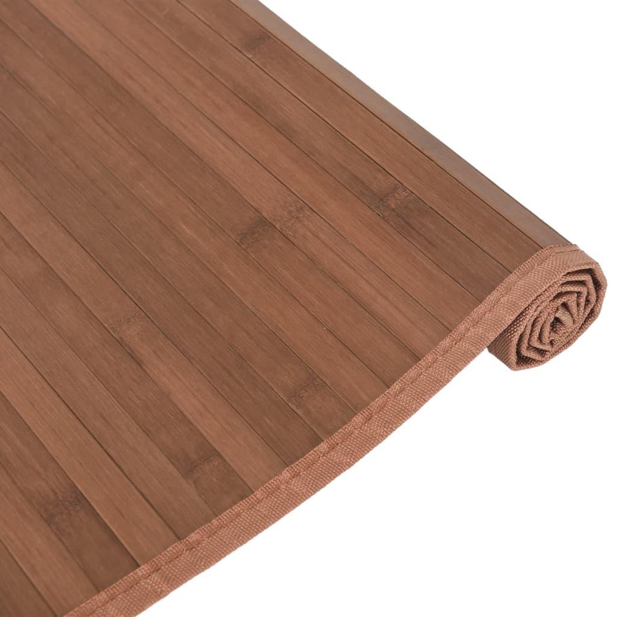 Voir la diapositive 4 : VIDAXL Tapis rectangulaire marron 80x400 cm bambou