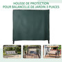 Voir la diapositive 4 : OUTSUNNY Housse de protection balancelle de jardin 3 places bâche étanche dim. 2,05L x 1,24l x 1,64H m polyester PVC haute densité vert