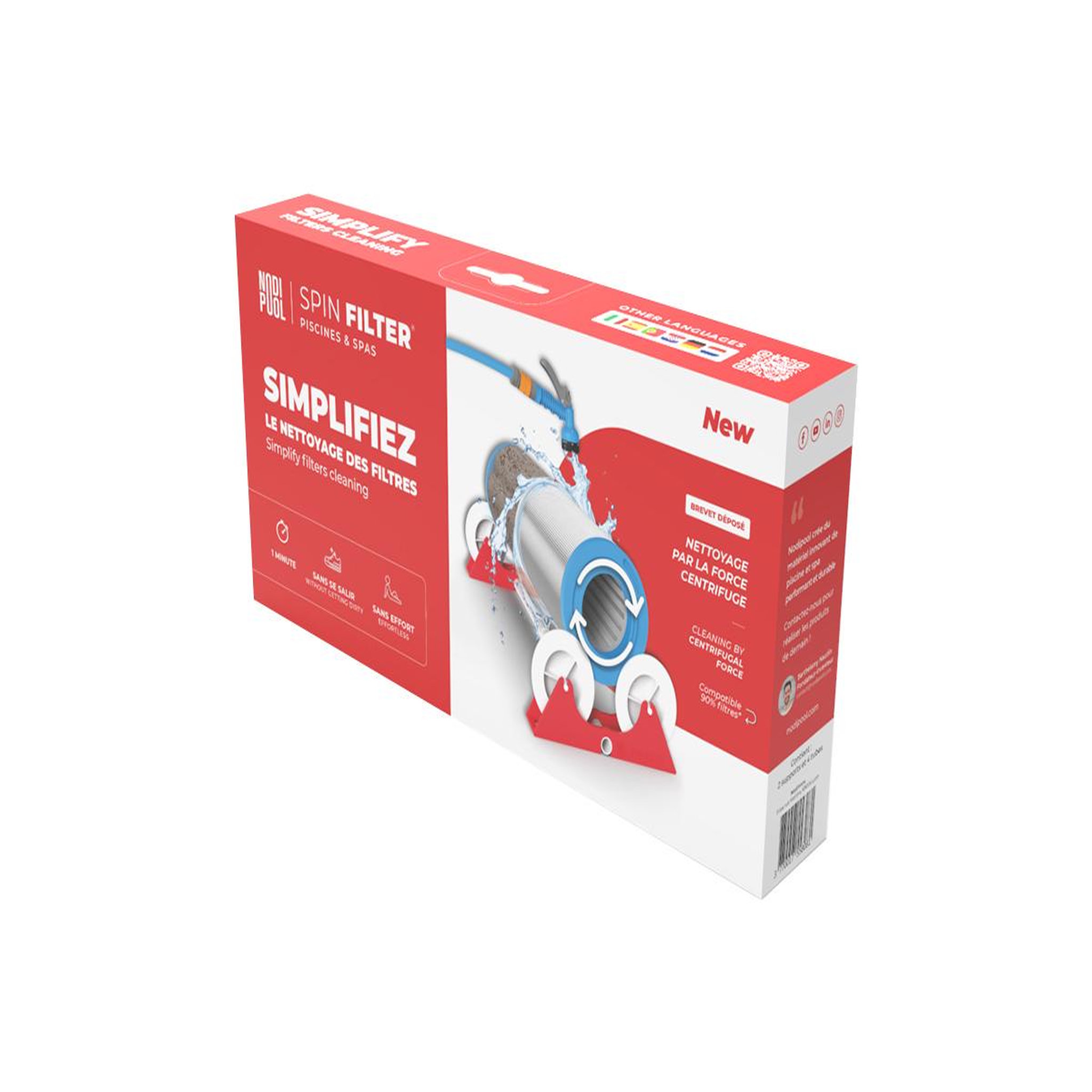 Voir la diapositive 5 : JARDIDECO Support de nettoyage pour cartouches de filtration Spin Filter - Nodipool