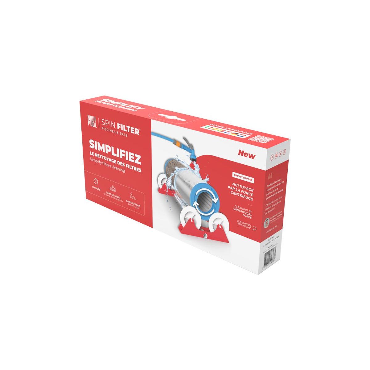 JARDIDECO Support de nettoyage pour cartouches de filtration Spin Filter - Nodipool