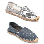 OZABI OZABI Pack 2 Paires Espadrilles Homme Semelle Corde Jute. Coloris disponibles : Bicolore, Gris, Multicolore