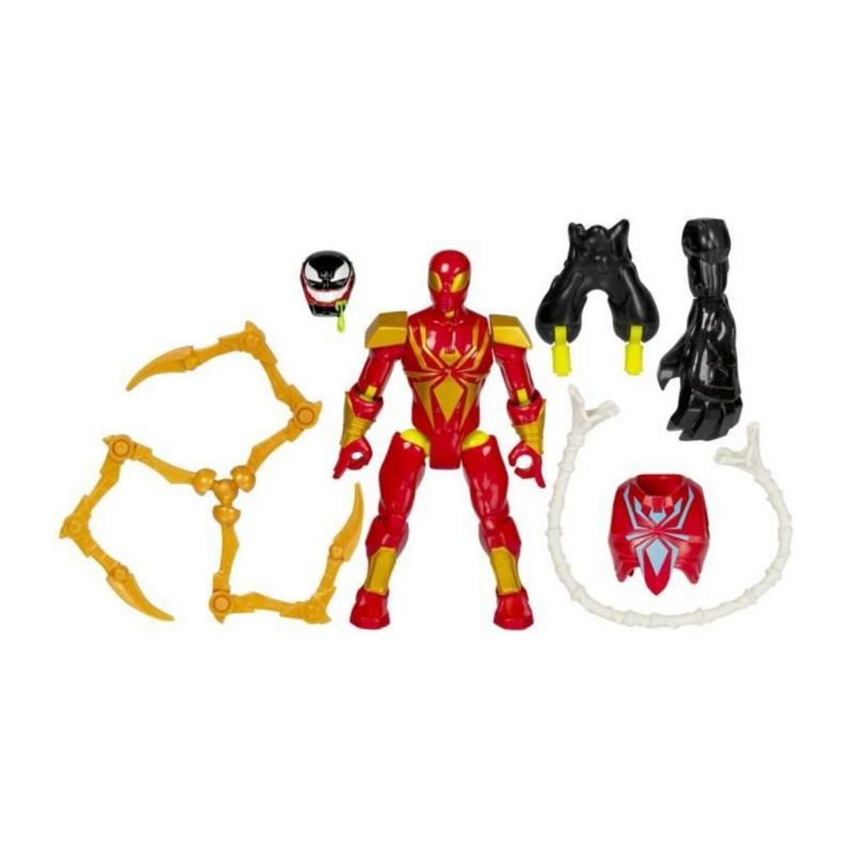 HASBRO MixMashers Iron Spider Deluxe, figurine 12 cm personnalisable a mélanger et combiner avec accessoires, Marvel, des 4 ans