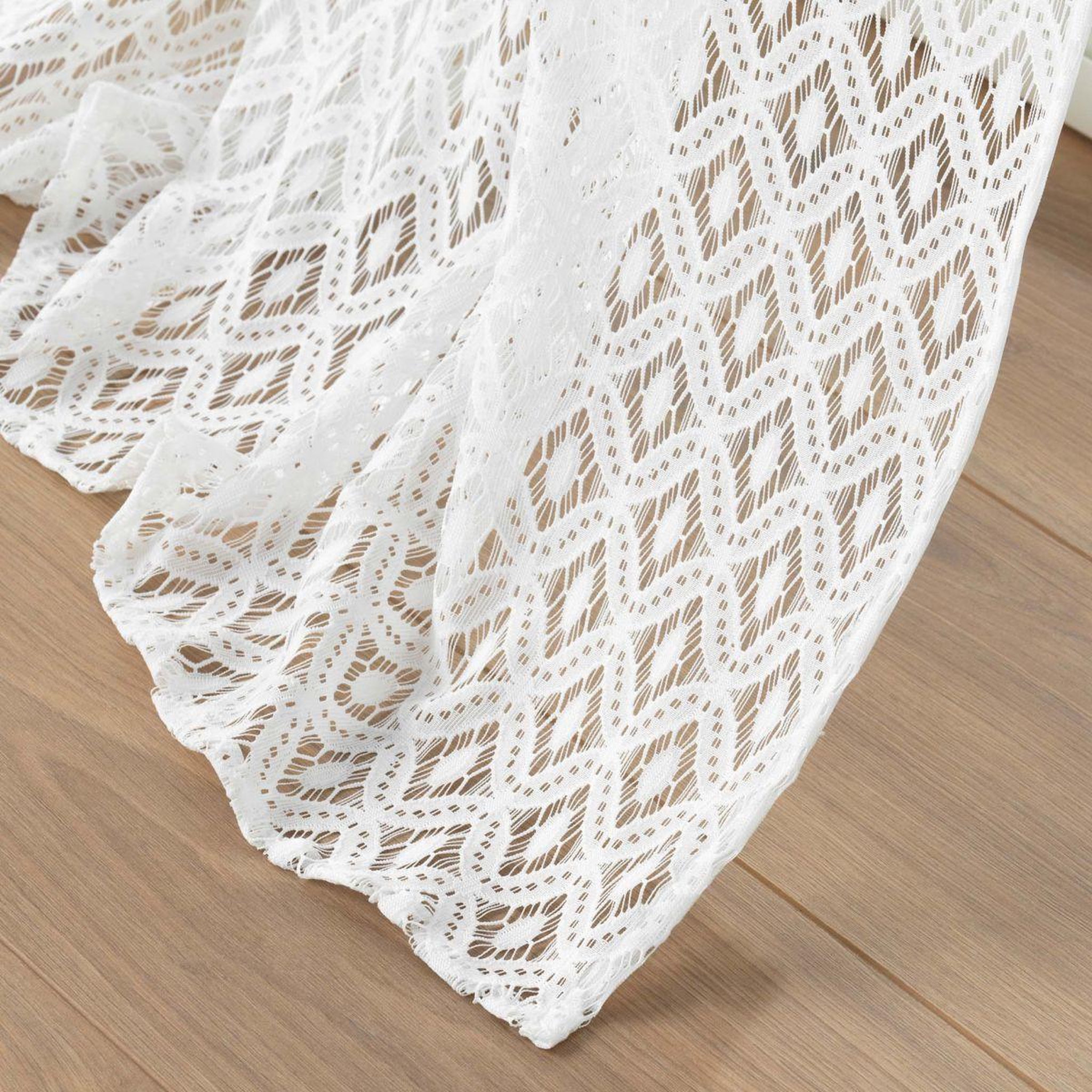 Voir la diapositive 3 : Douceur d'Intérieur Rideau voilage à œillets maille  odilia  140x280cm blanc