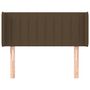 Voir la diapositive 3 : VIDAXL Tete de lit avec oreilles Marron Fonce 103x16x78/88 cm Tissu
