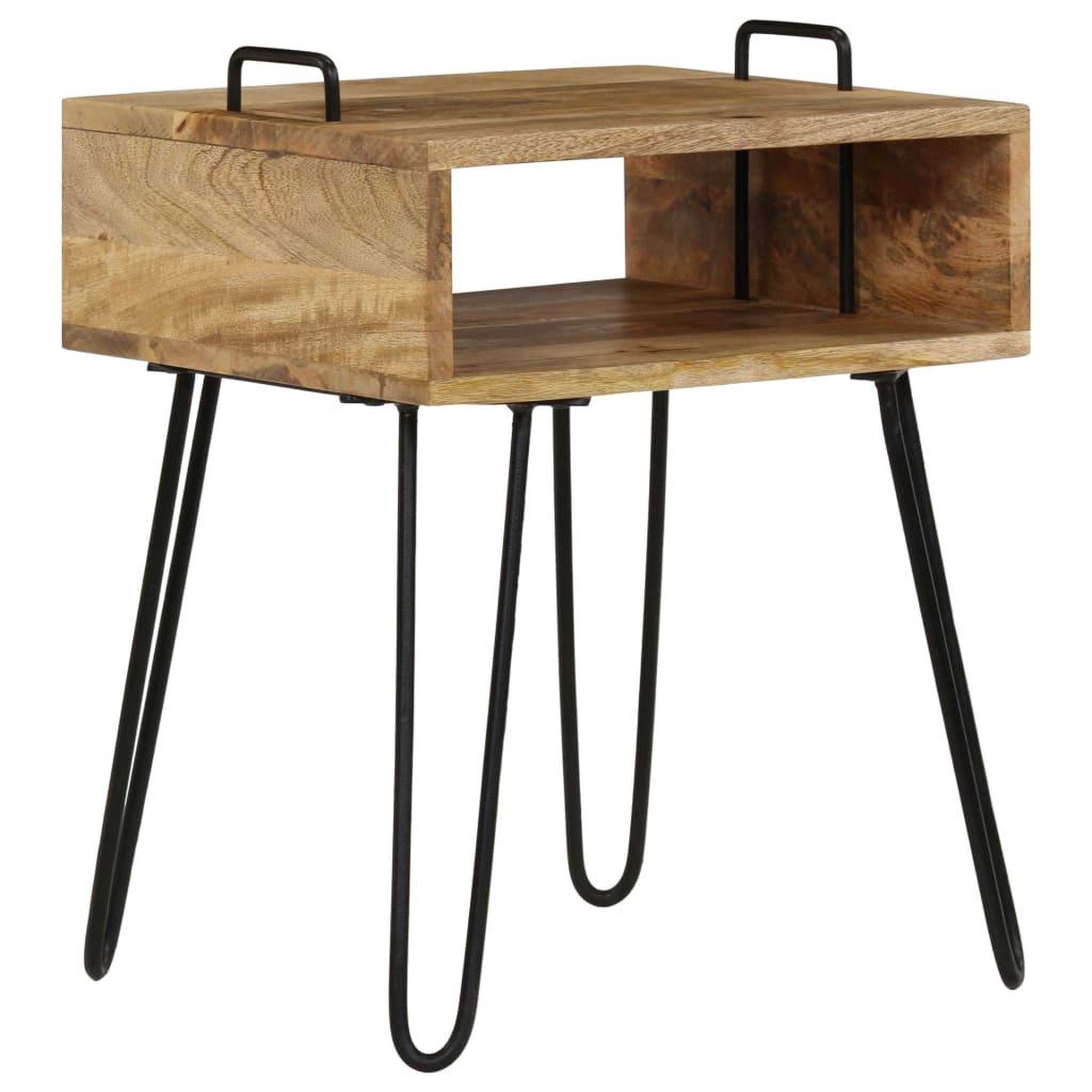 Voir la diapositive 3 : VIDAXL Table de chevet bois de manguier massif 40x34x47 cm