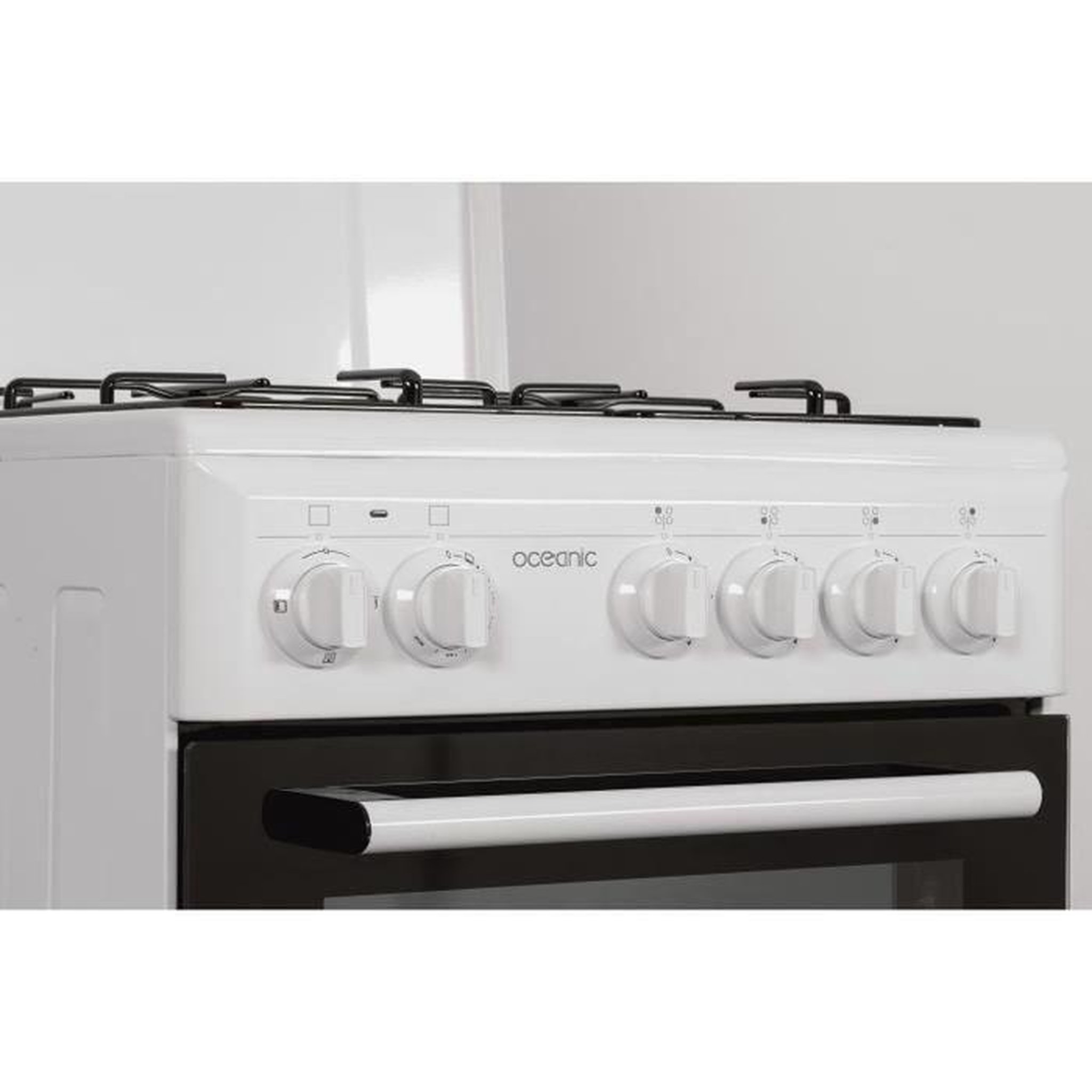 Voir la diapositive 3 : OCEANIC Cuisinière gaz 4 foyers avec four 50cm blanc OCEANIC - OCEACG50GW