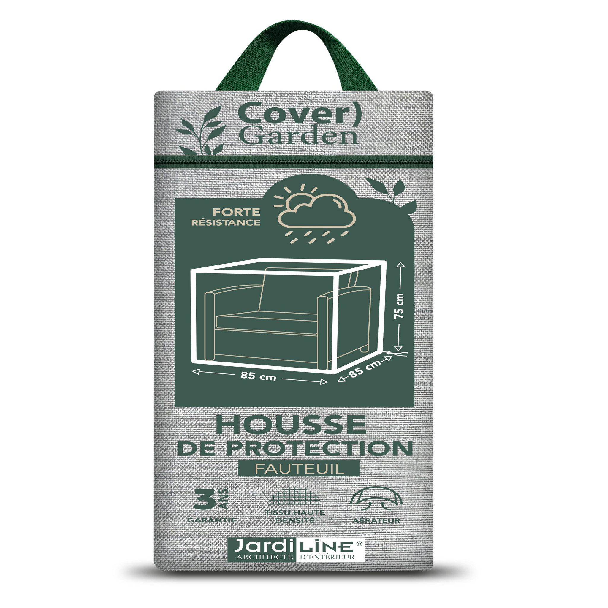 Voir la diapositive 4 : Jardiline Housse FAUTEUIL - 85 x 85 x 75 cm - Cover Garden