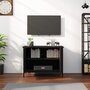 Voir la diapositive 3 : VIDAXL Meuble TV avec portes noir 60x35x45 cm bois d'ingenierie