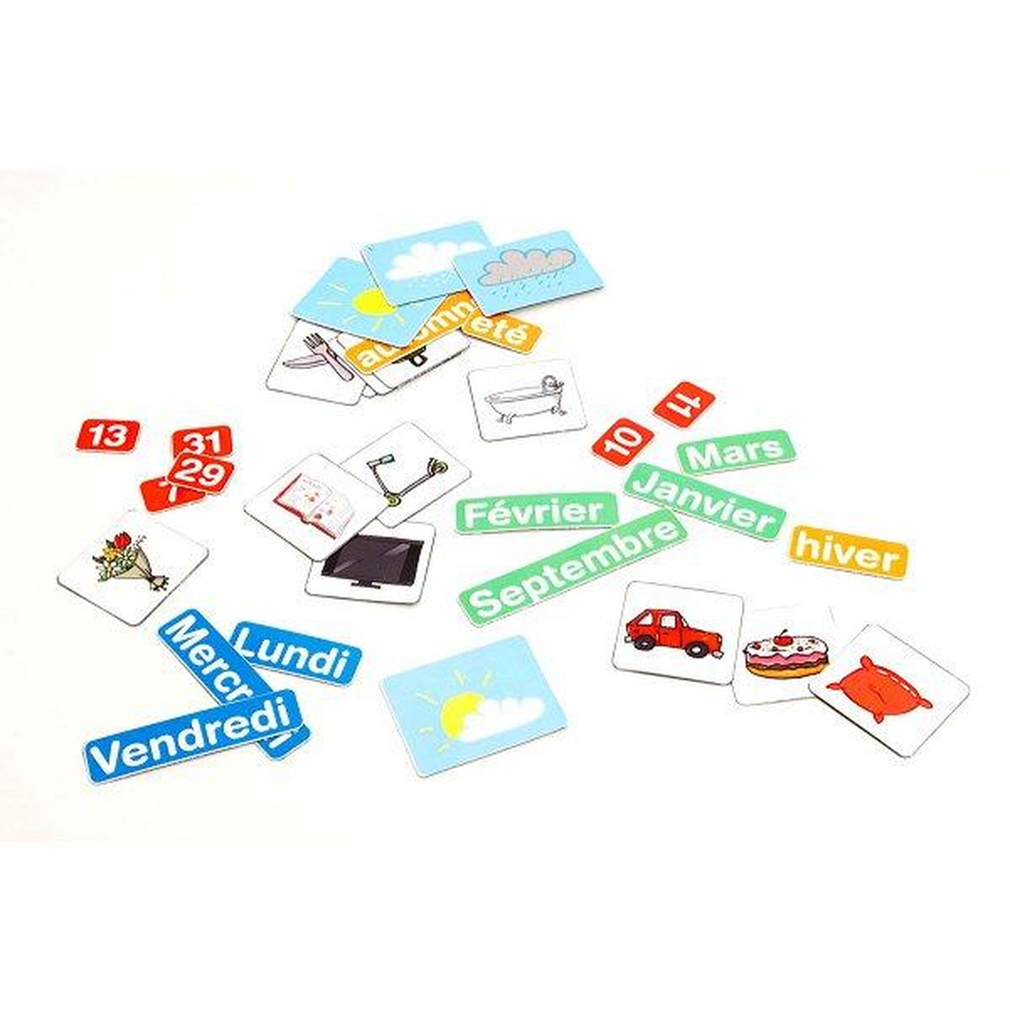 Voir la diapositive 3 : JeuJura Magnets calendrier pour tableaux en bois