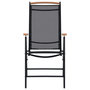 Voir la diapositive 3 : VIDAXL Chaises de jardin pliables lot de 2 aluminium et textilene noir