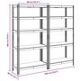 Voir la diapositive 6 : VIDAXL Etageres de rangement a 5 niveaux 2 pcs acier bois d'ingenierie