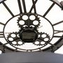 Voir la diapositive 4 : Paris Prix Table d'Appoint Design  Plateau Horloge  40cm Noir