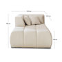 Voir la diapositive 6 : LISA DESIGN Caracas - module d'assise méridienne gauche - en tissu