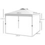 Voir la diapositive 3 : OUTSUNNY Tonnelle barnum pop-up pliant 3 x 3 m sac de transport à roulettes blanc