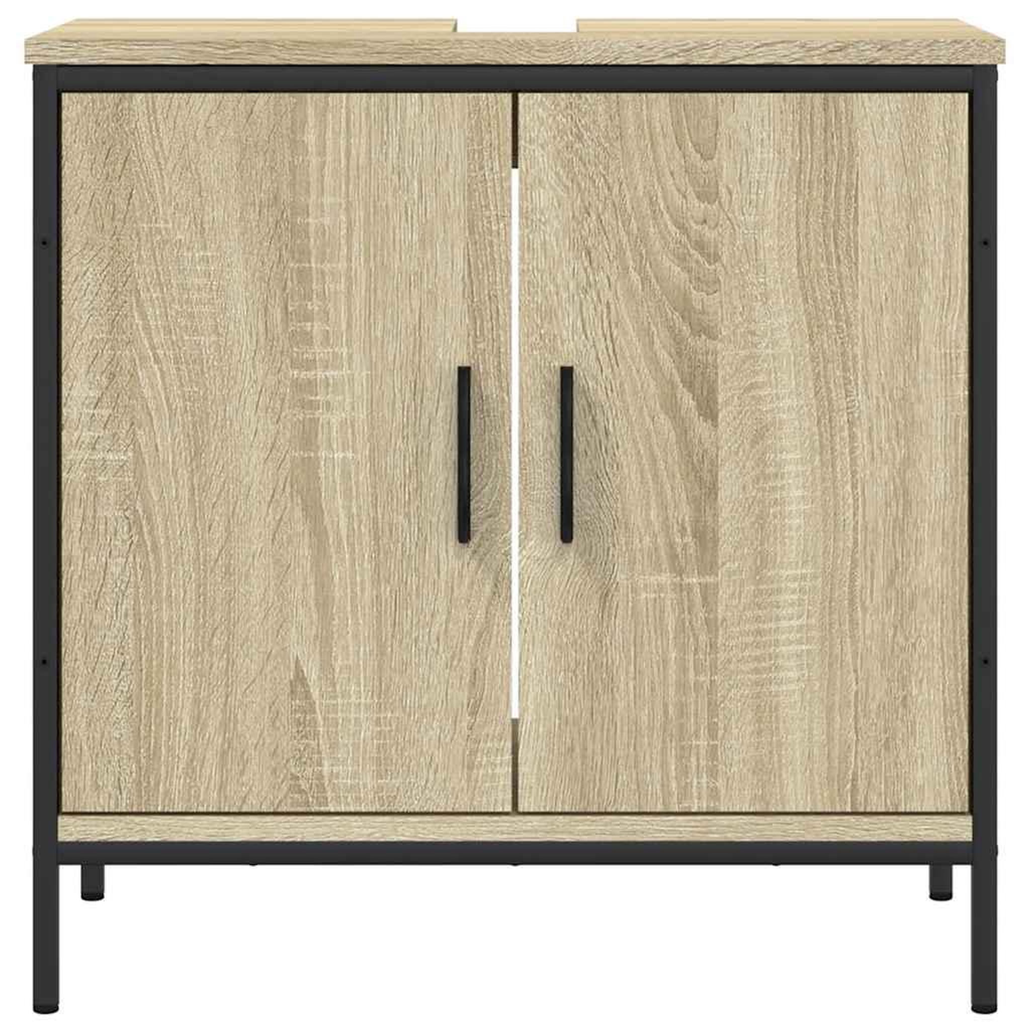 Voir la diapositive 5 : VIDAXL Armoire lavabo de salle de bain chene sonoma 60x30x60 cm
