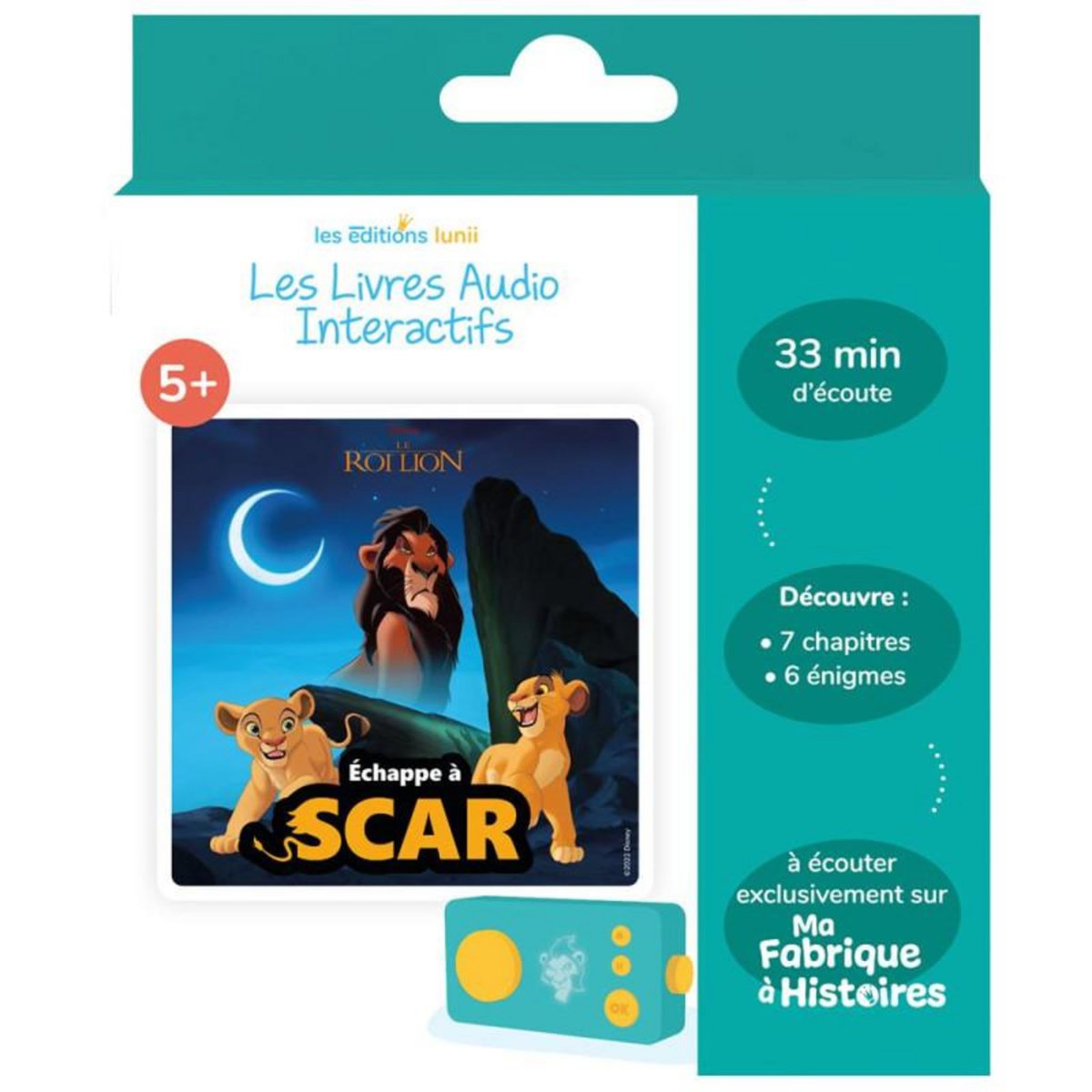 Lunii Jeu éducatif Lunii Défi vilain Echappe à Scar