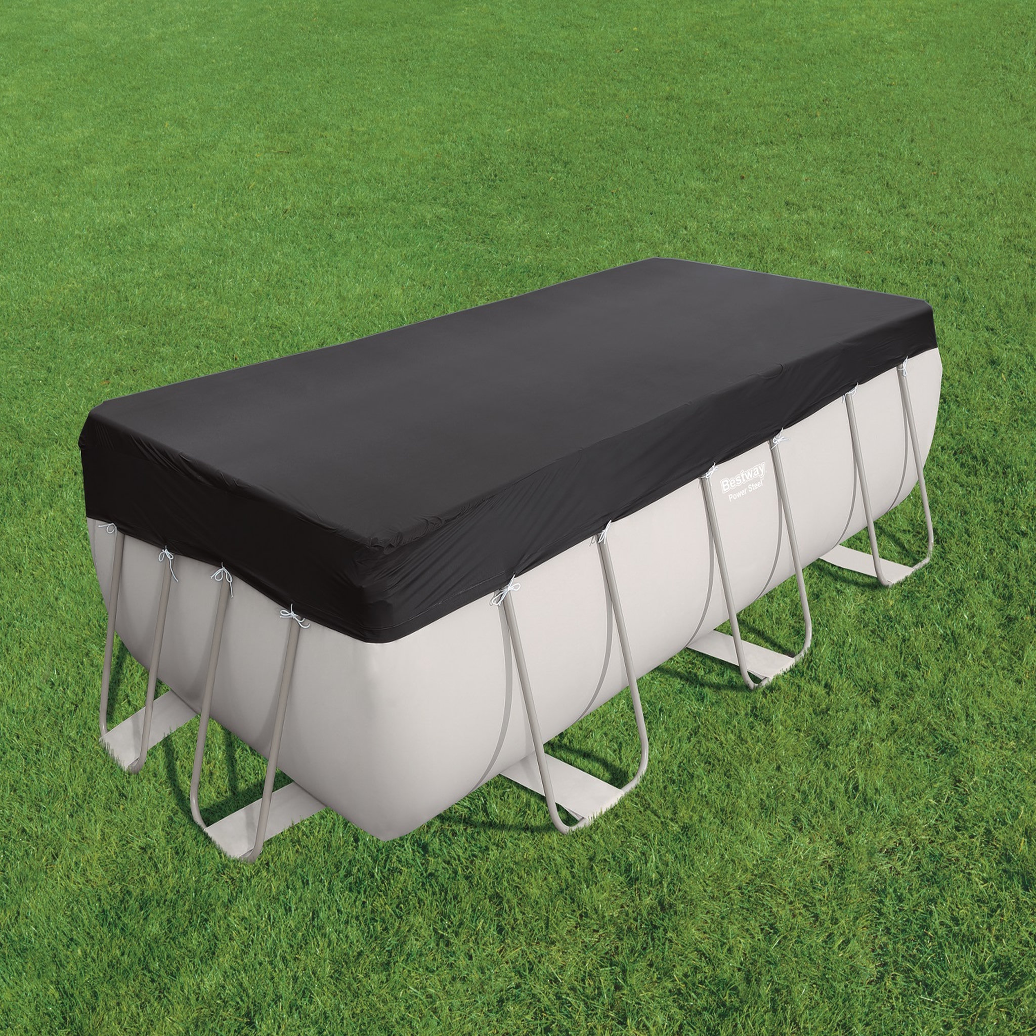 Voir la diapositive 3 : BESTWAY Bâche 4 saisons pour piscine Power Frame rectangulaire 4,04 x 2,01 m et 4,12 x 2,01 m