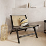 Voir la diapositive 2 : MAISON PAVANE Fauteuil en teck noir et tressage cannage en rotin-Kilka