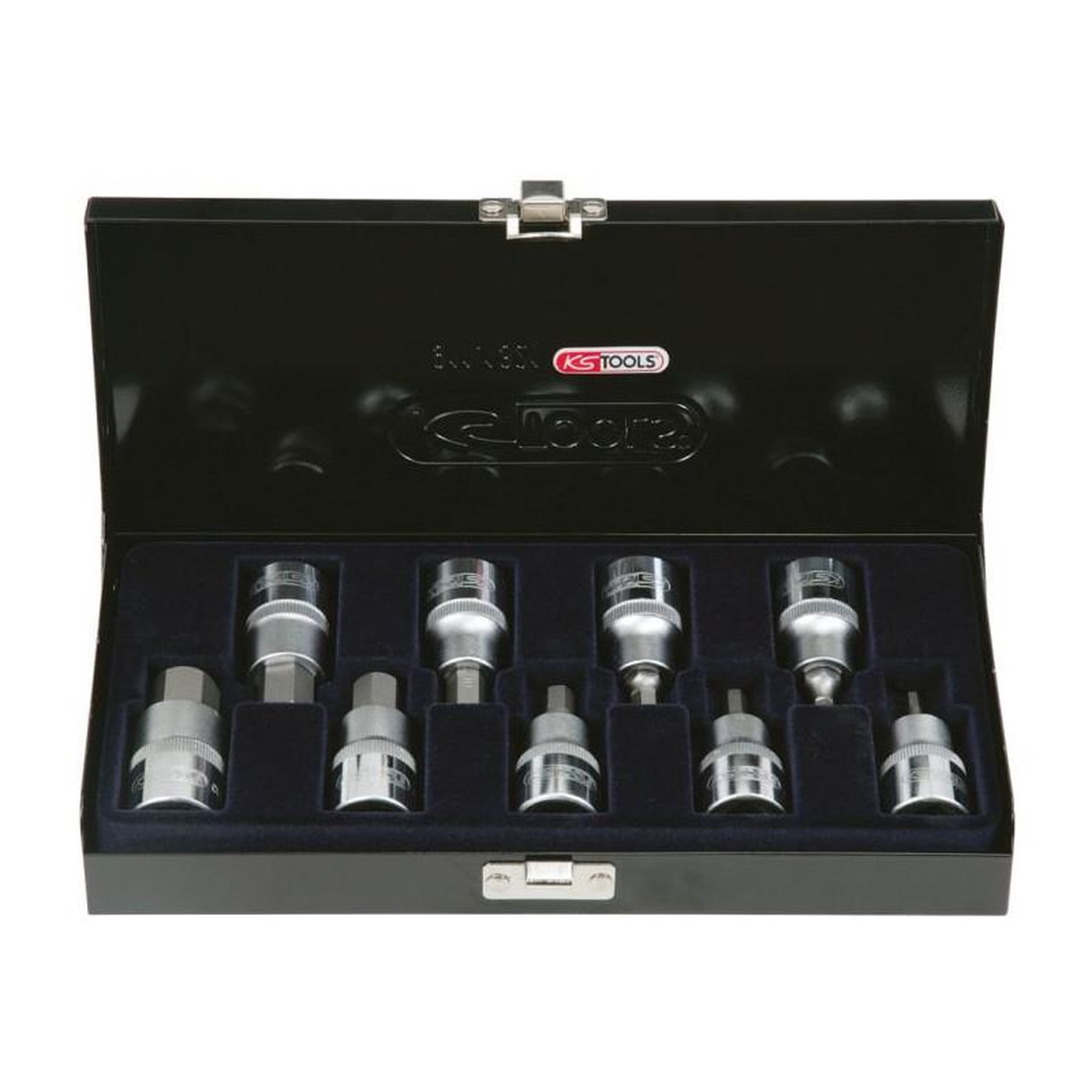 Ks Tools Coffret de 9 douilles tournevis 6 pans 1/2'' 4 à 17 mm