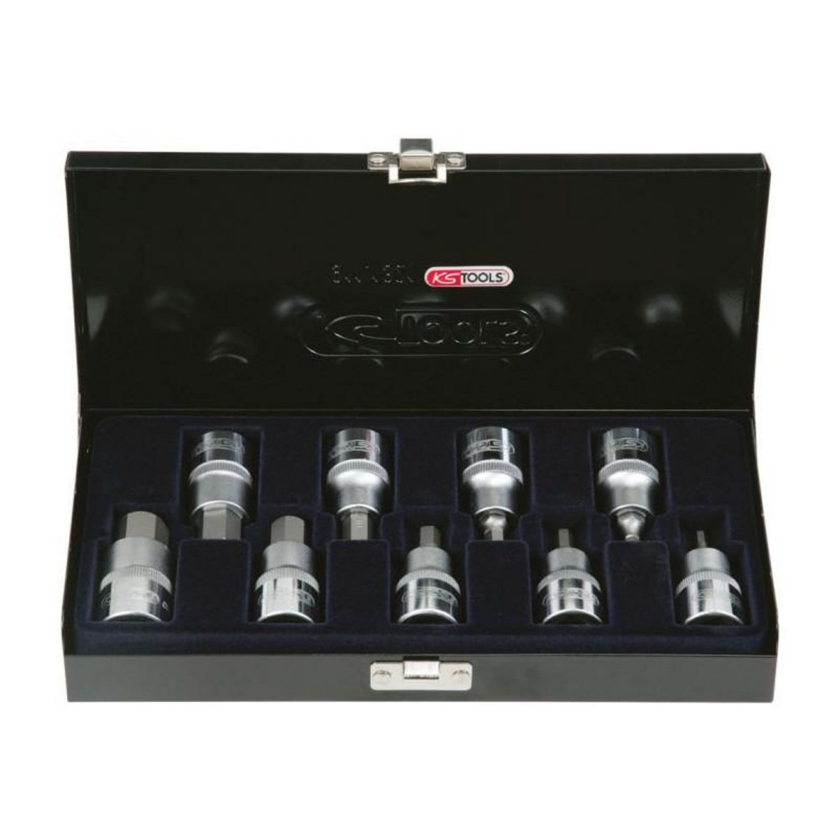 Ks Tools Coffret de 9 douilles tournevis 6 pans 1/2'' 4 à 17 mm