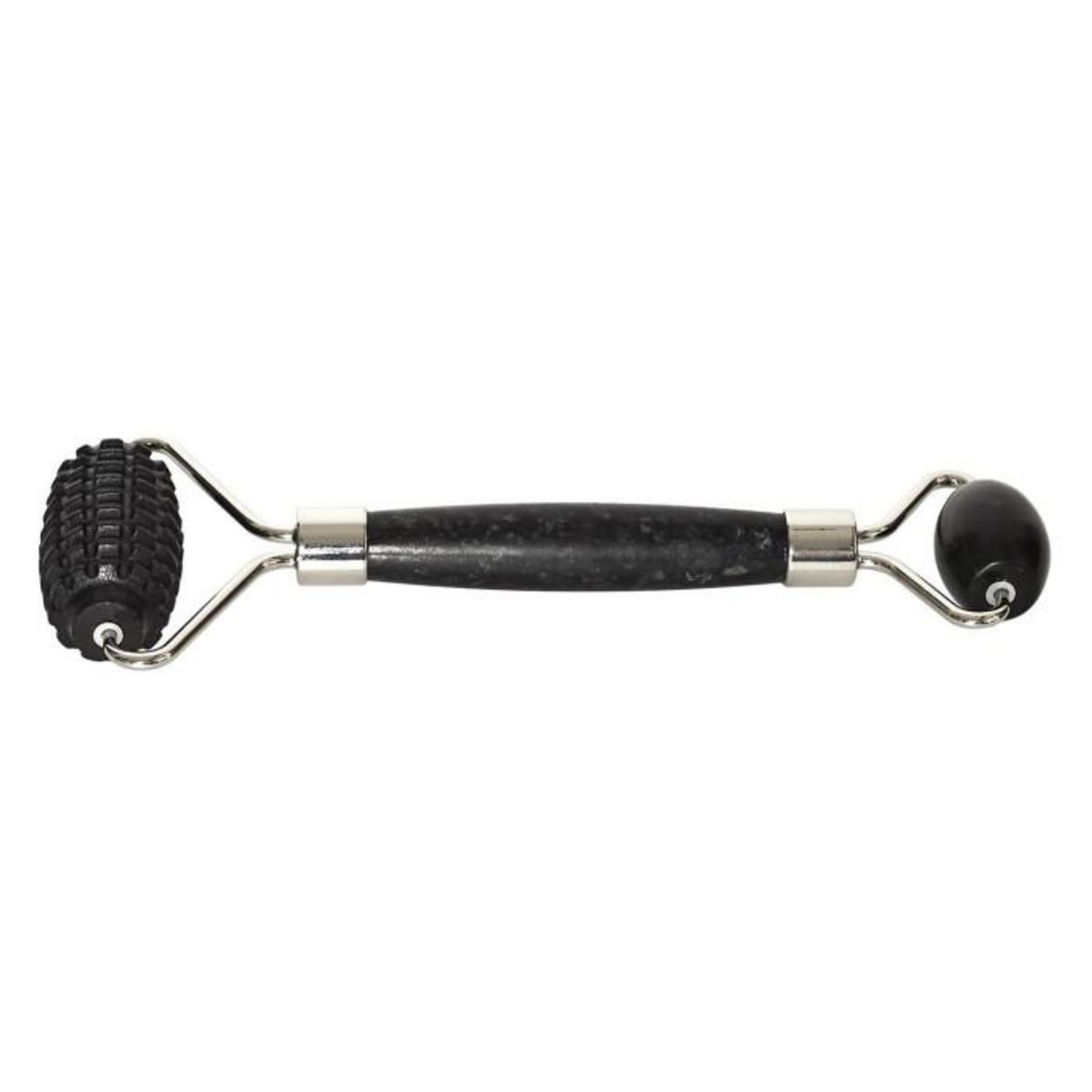 Paris Prix Rouleau de Massage 2 en 1  Jade  14cm Noir