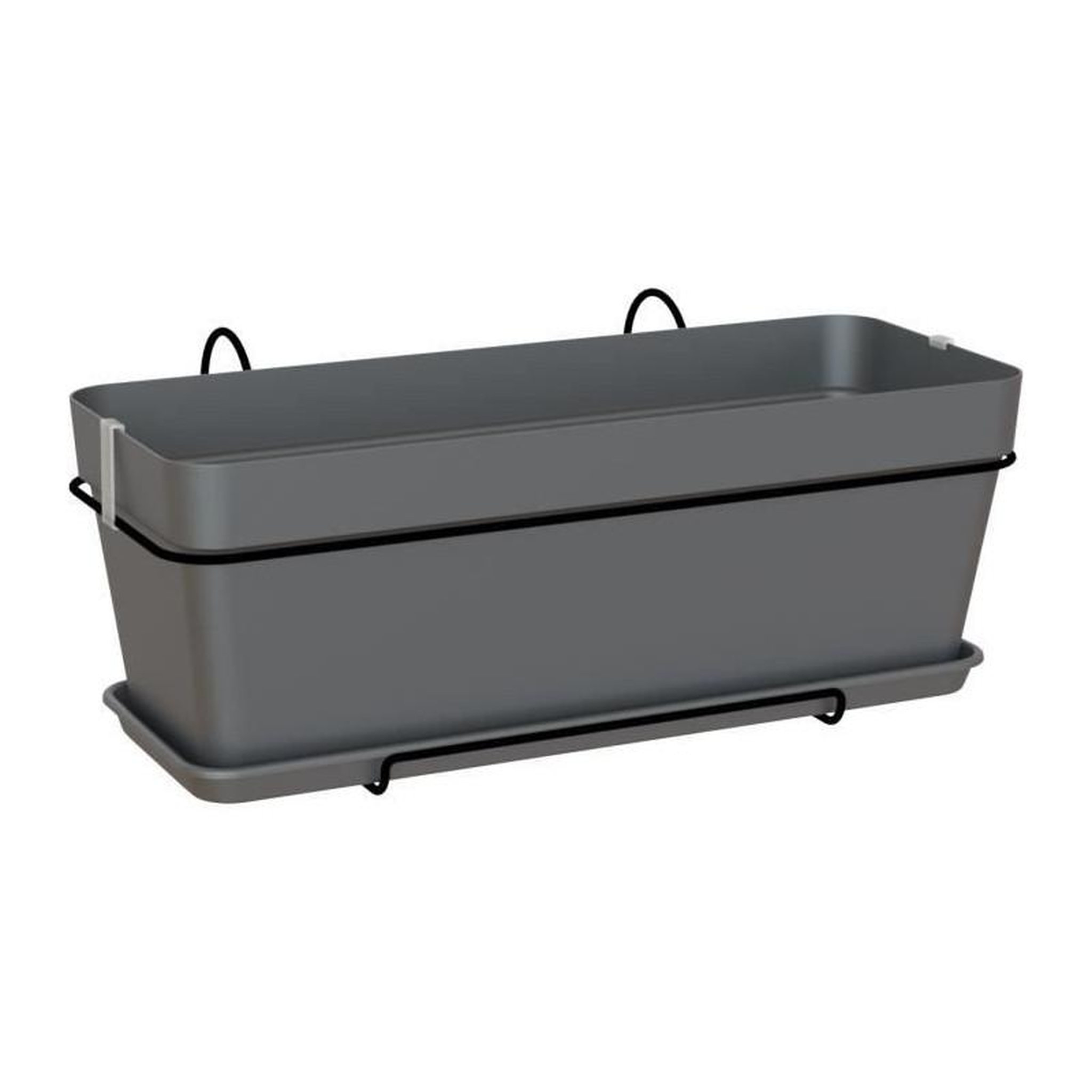 ARTEVASI ARTEVASI - Kit Jardiniere capri 50cm v2 anthracite 50,2 x 28,5 x h20,7 cm - 1,54l