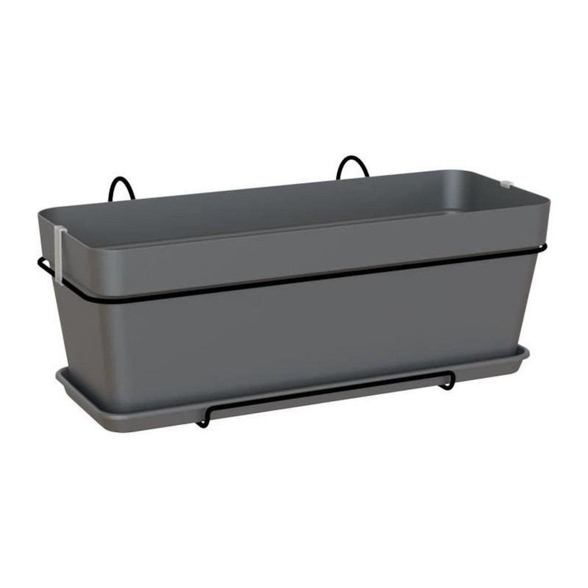 ARTEVASI ARTEVASI - Kit Jardiniere capri 50cm v2 anthracite 50,2 x 28,5 x h20,7 cm - 1,54l